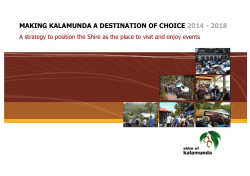 making kalamunda a destination of choice 2014 - 2018