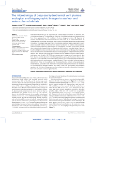 The microbiology of deep-sea hydrothermal vent plumes