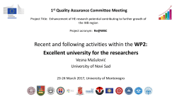 Act. 2.1. Reinforcing university centres and offices by