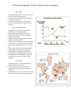 AP Human Geography- Models, Theories and