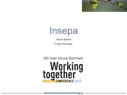 Espersen - M3 User Group Denmark