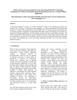 SIMS Analysis of Oxygen Impurity levels when using Point-Of