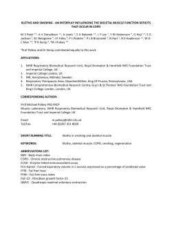 Klotho in skeletal muscle in COPD - a regenerative role