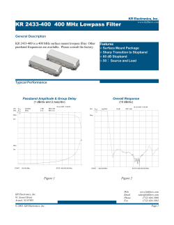 KR 2433-400 400 MHz Lowpass Filter