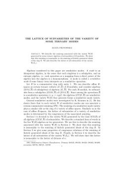 THE LATTICE OF SUBVARIETIES OF THE VARIETY OF
