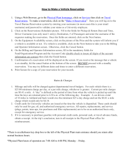 How to Make a Vehicle Reservation