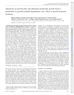 Alterations of growth plate and abnormal insulin