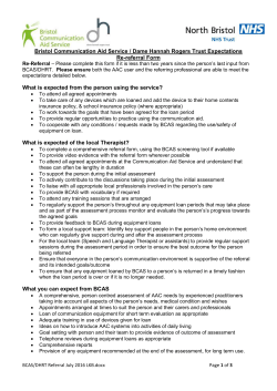 Re-referral Form - North Bristol NHS Trust
