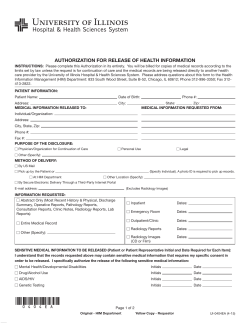 authorization for release of health information