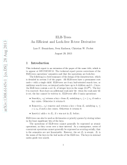 ELB-Trees, An Efficient and Lock-free B