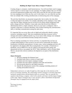 Building the Right Team: Roles of Impact Producers Creating