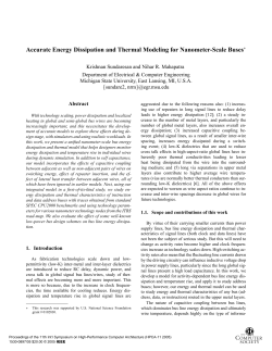 Accurate Energy Dissipation and Thermal Modeling for Nanometer