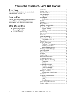 Leadership Team You`re the President, Let`s Get