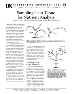 AGR-92: Sampling Plant Tissue for Nutrient Analysis