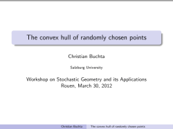 The convex hull of randomly chosen points