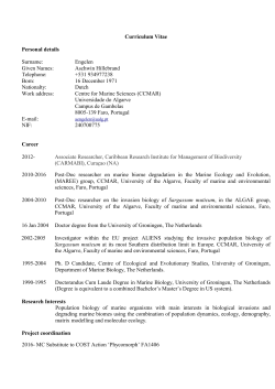 Curriculum Vitae - CCMAR