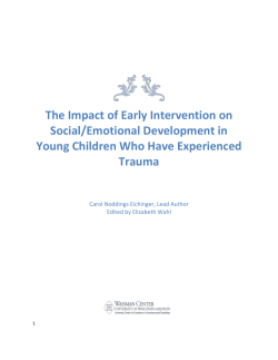 The Impact of Early Intervention on Social