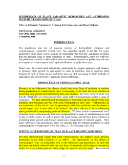 suppression of plant parasitic nematodes and