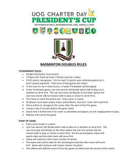 BADMINTON DOUBLES RULES
