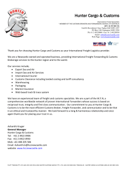Overdue Letter - Hunter Cargo and Customs