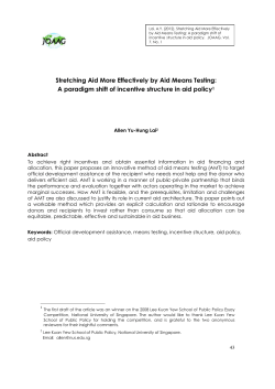 Stretching Aid More Effectively by Aid Means Testing: A