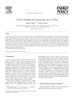 Carbon charges and natural gas use in China - US