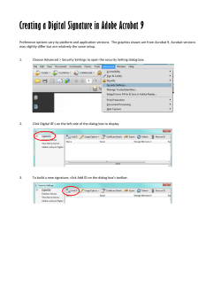 Creating a Digital Signature in Adobe Acrobat 9
