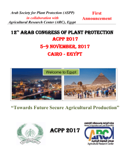 ACPP 2017 - Arab Society for Plant Protection