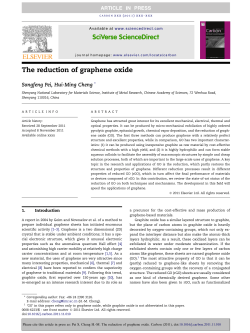 The reduction of graphene oxide
