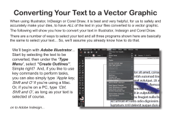 How to Convert to Outlines etc .indd