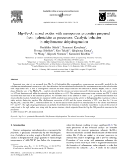 Mg&ndash;Fe&ndash;Al mixed oxides with mesoporous properties prepared from