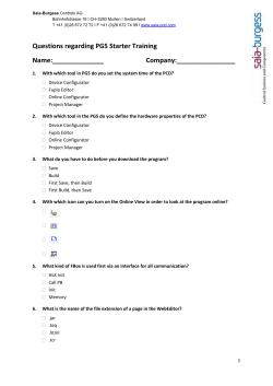 Fragen zum PG5 Starter Training