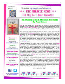 March 2017 - First Step Back Home