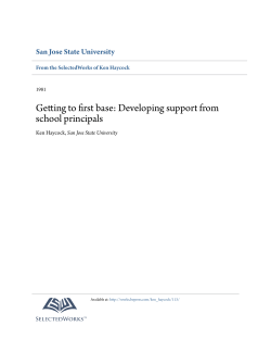 Getting to first base: Developing support from school principals