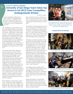 University of San Diego Team Takes Top Honors in ILA 2012 Case