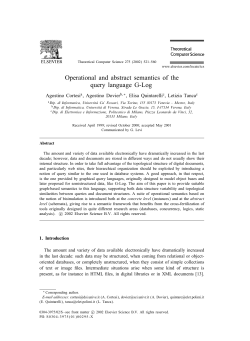 Operational and abstract semantics of the query
