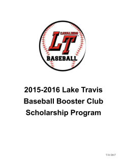 Lake Travis Baseball Booster Club Scholarship Guidelines