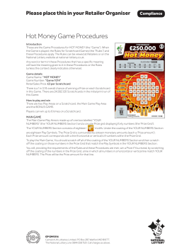 Hot Money Game Procedures