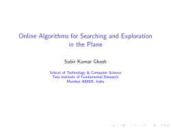Online Algorithms for Searching and Exploration in the