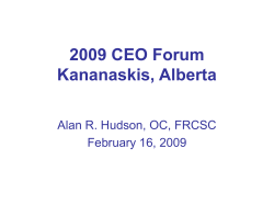 2009 CEO Forum Kananaskis, Alberta