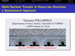 Multi-nucleon transfer in heavy-ion reactions - INFN-LNL