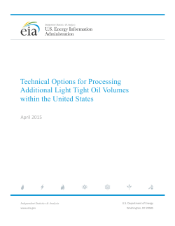 Technical Options for Processing Additional Light Tight Oil Volumes