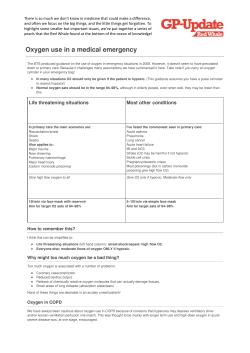 Oxygen use in a medical emergency
