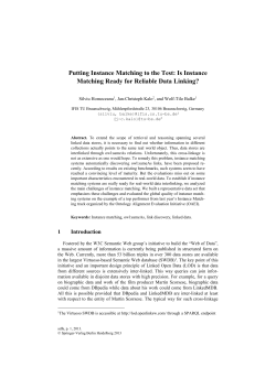 Putting Instance Matching to the Test: Is Instance Matching