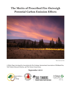 The Merits of Prescribed Fire Outweigh Potential Carbon Emission