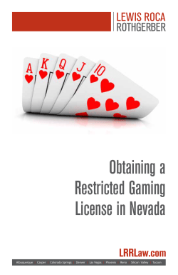 Obtaining a Restricted Gaming License in Nevada