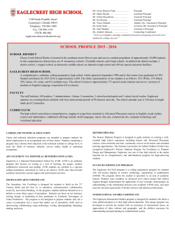 school profile 2015 - 2016 - Eaglecrest High School