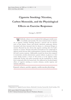 Cigarette Smoking: Nicotine, Carbon Monoxide, and the