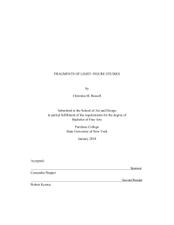 FRAGMENTS OF LIGHT: FIGURE STUDIES by