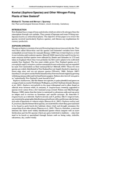 Kowhai (Sophora Species) and other nitrogen